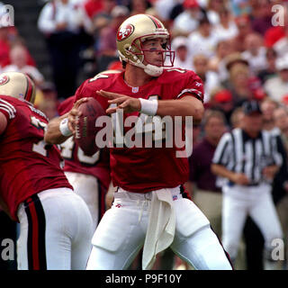 San Francisco, Californie, USA. 14Th Sep 1997. San Francisco 49ers vs New Orleans Saints à Candlestick Park Dimanche, 14 Septembre, 1997. 49ers beat Saints 33-7. San Francisco 49ers quarterback Jim Druckenmiller Crédit : Al Golub/ZUMA/Alamy Fil Live News Banque D'Images