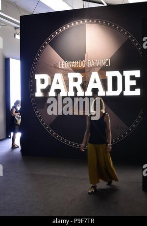 Ouverture de la Parade exposition consacrée à Léonard de Vinci, au Musée national des sciences et de la technologie Léonard De Vinci dans la Via San Vittore, 21 (Duilio Piaggesi, Milan - 2018-07-18) ps la photo peut être utilisée à l'égard du contexte dans lequel a été prise, et sans l'intention diffamatoire de la décoration de personnes représentée Banque D'Images