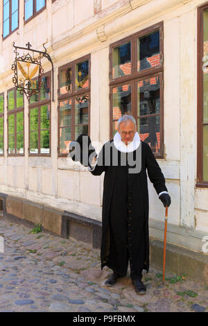 Un pasteur du xixe siècle en plein air musée de la ville Den Gamle By à Aarhus, Danemark Banque D'Images