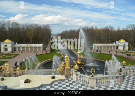 Palais de Peterhof, près de Saint-Pétersbourg, Russie Banque D'Images