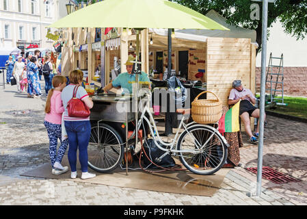 XXVII Festival International des Arts "Slavianski bazar à Vitebsk" - 2018 . Rue de la ville des festivals. Banque D'Images