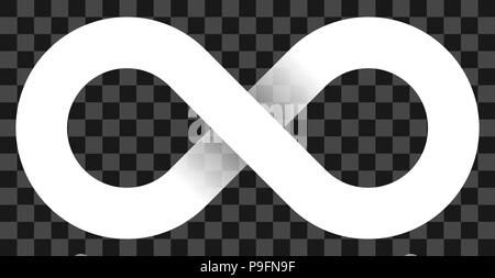 Symbole de l'infini - blanc simple avec transparence 10 eps - isolé - vector illustration Illustration de Vecteur