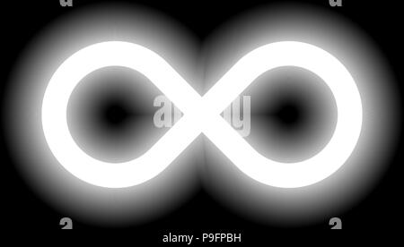 Symbole de l'infini blanc - glow simple avec transparence 10 eps - isolé - vector illustration Illustration de Vecteur