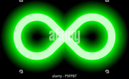 Symbole de l'infini feu vert - couleur de transparence avec bougies 10 eps - isolé - vector illustration Illustration de Vecteur