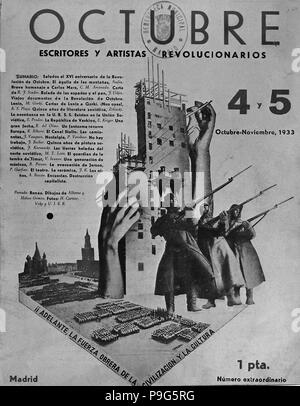 PORTADA DE LA REVISTA OCTUBRE NOVIEMBRE 1933. Emplacement : Teatro Real, MADRID, ESPAGNE. Banque D'Images