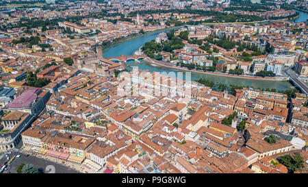 Vue aérienne de Vérone, Italie Banque D'Images