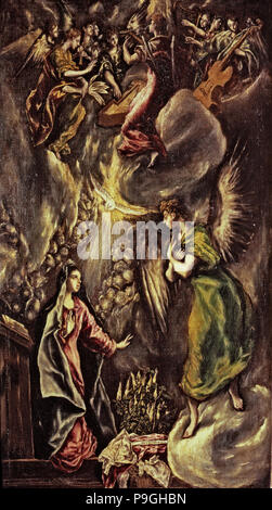 'L'annonciation' par El Greco. Banque D'Images