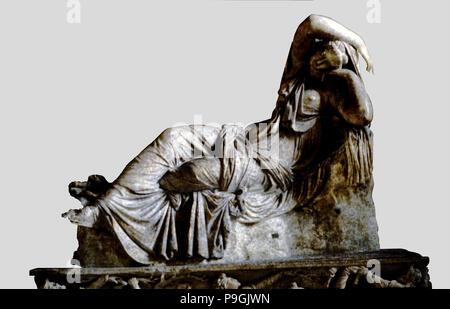 Ariane endormie', fille de Minos et de Pasiphae, copie d'une sculpture grecque d'origine hellénistique. Banque D'Images