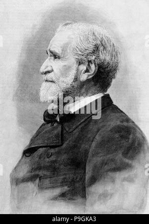 Giuseppe Verdi (1813 - 1901), compositeur italien à l'âge de 80 ans. Banque D'Images