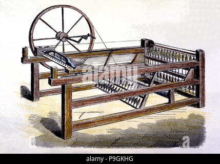 Hargreaves spinner, inventé en 1768, également connu sous le nom de 'Spinning Jenny'. Banque D'Images