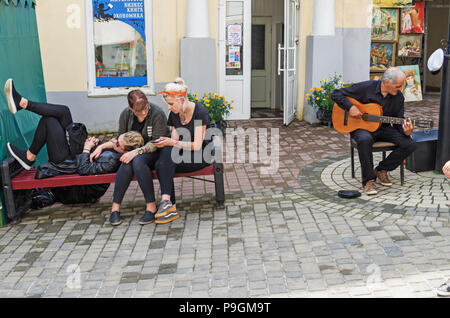 XXVII Festival International des Arts "Slavianski bazar à Vitebsk" - 2018 . Rue de la ville des festivals. Banque D'Images