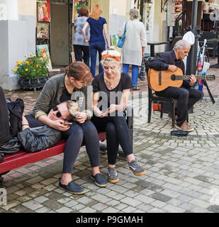 XXVII Festival International des Arts "Slavianski bazar à Vitebsk" - 2018 . Rue de la ville des festivals. Banque D'Images