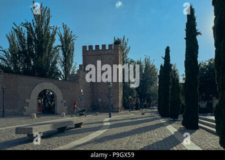 Mur d'Alcala de Henares 13ème siècle, village de la communauté de Madrid. L'Espagne, l'Europe Banque D'Images