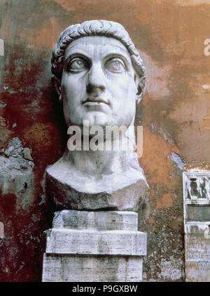 Constantin I 'Le Grand' (Caius Flavius Valerius Aurelius Constantinus ? ?) (270/288 - 337), Roman… Banque D'Images