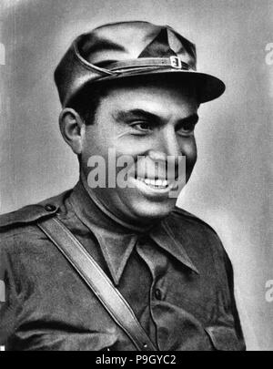 Buenaventura Durruti (1896-1936), anarchiste espagnol leader, reproduction d'une photographie. Banque D'Images