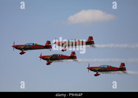 La Royal Jordanian Falcons Fairford RIAT Dimanche 15 Juillet 2018 Display Team Royal International Air Tattoo RAF100 Banque D'Images