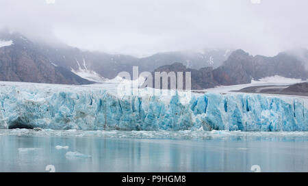 Quatorzième de juillet Glacier, Svalbard Banque D'Images