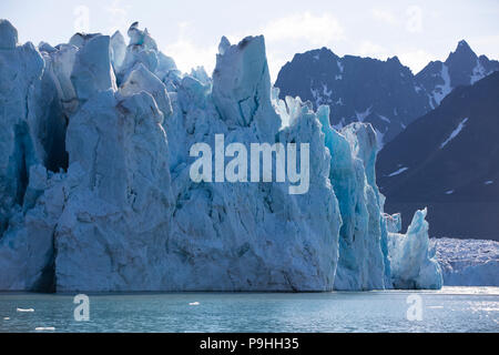 La face du glacier, Monacobreen, France Banque D'Images