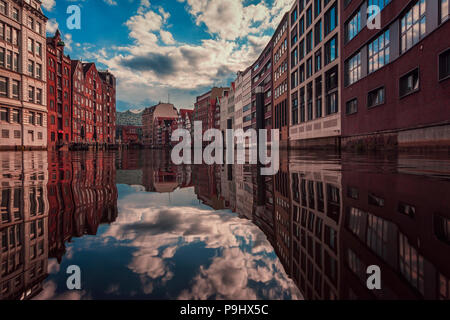 Hamburg Speicherstadt Nikolaifleet Banque D'Images