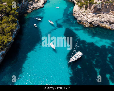 Antenne : Cala Llombards plage de Majorque, Espagne Banque D'Images