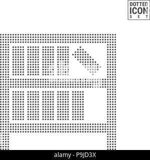 Bibliothèque ou la bibliothèque Motif de points Icône. L'icône avec étagère isolé sur fond blanc. Icône vecteur d'étagère Illustration de Vecteur