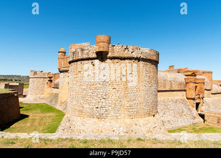 Détail de la Fort forteresse de Salses, construite au 15 siècle, à Salses-le-Chateau, France Banque D'Images