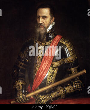 Fernando Alvarez de Toledo, duc d'Albe (1508-1582), général de Carlos V et Felipe II. Banque D'Images