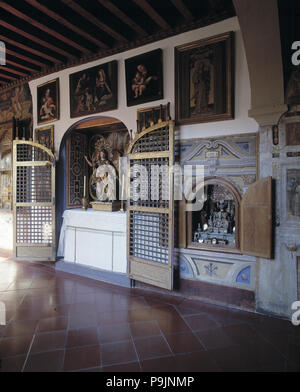 Monastère des Descalzas Reales (moniales déchaussées royales), la région de cloître. Banque D'Images