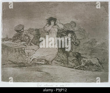 Les désastres de la guerre, une série de gravures de Francisco de Goya (1746-1828), la plaque 65 : 'Qué albor… Banque D'Images