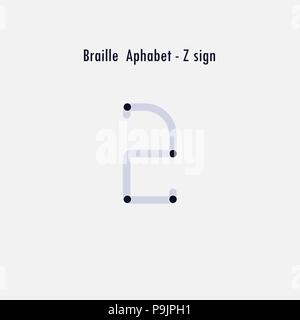 Creative Version anglaise de l'alphabet braille Braille.élément design lettres alphabet.emblème classique.dynamique élégant lettres alphabet.Télévision web design i Illustration de Vecteur