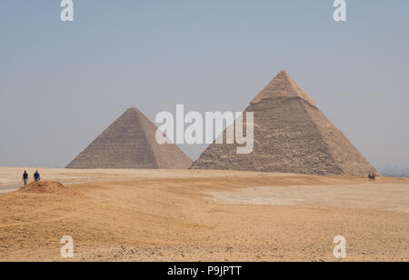 Pyramides de Gizeh, Egypte Banque D'Images