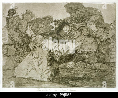 Les désastres de la guerre, une série de gravures de Francisco de Goya (1746-1828), la plaque 75 : 'Farándula… Banque D'Images