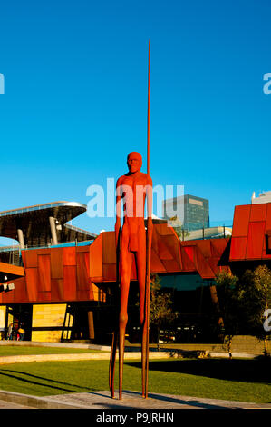 Yagan Square Statue - Perth - Australie Banque D'Images