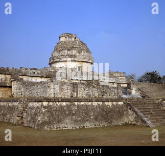 Chichen Itza, les ruines de l'ancienne ville maya et principal, l'Observatoire. Banque D'Images