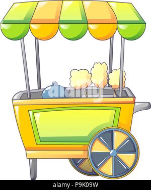 L'icône pop-corn shop, cartoon style Illustration de Vecteur
