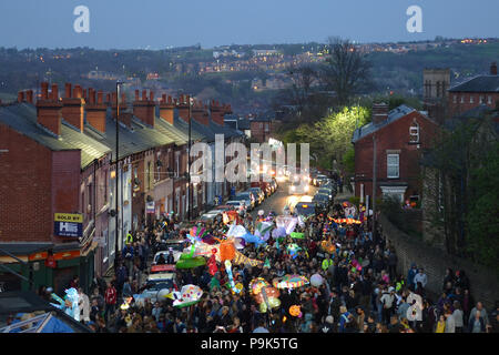 Le Festival des lanternes 2017 Sharrow à Sheffield, Angleterre Banque D'Images