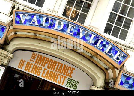 Une vue générale du théâtre du Vaudeville à Londres. ASSOCIATION DE PRESSE Photo. Photo date : mercredi 18 juillet 2018. Crédit photo doit se lire : Ian West/PA Wire Banque D'Images