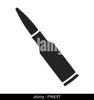 Dans l'icône de balle black style isolé sur fond blanc. Illustration vecteur symbole d'armes nucléaires. Illustration de Vecteur