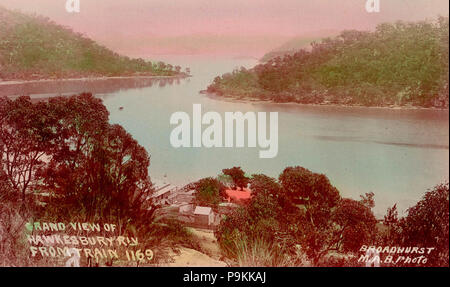 SLNSW 278 796390 Grand View de Hawkesbury River de la Banque D'Images