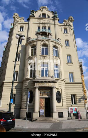 Goethe institut école de langue, Masarykovo Nábřeží, Nové Město (Nouvelle ville), Prague, Tchéquie (République tchèque), de l'Europe Banque D'Images