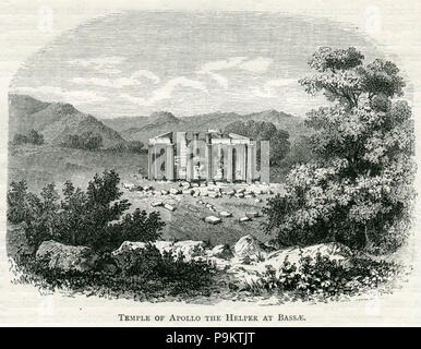 309 le Temple d'Apollon à Bassae Helper - John Pentland Mahaffy - 1890 Banque D'Images
