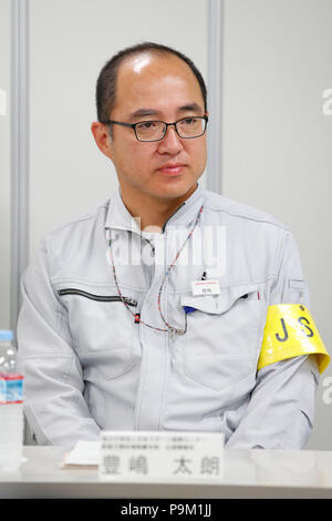 Tokyo, Japon. 17 juillet, 2018. Taro Toyoshima Publier site de construction pour la construction du nouveau stade national pour les Jeux Olympiques de Tokyo 2020, à Tokyo, au Japon . Credit : Naoki Morita/AFLO SPORT/Alamy Live News Banque D'Images