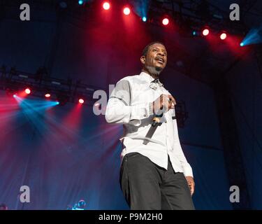 Chicago, Illinois, USA. 14 juillet, 2018. KEITH SWEAT au cours de la 4e Conférence annuelle V103 Block Party d'été à Huntington Bank Pavilion à Chicago, Illinois Crédit : Daniel DeSlover/ZUMA/Alamy Fil Live News Banque D'Images