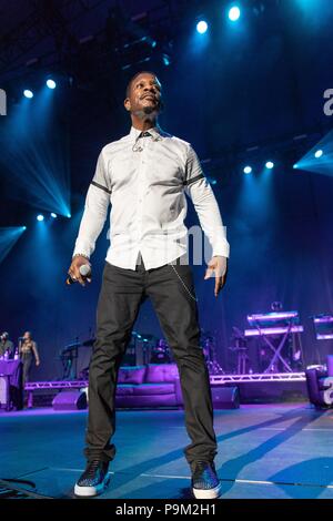 Chicago, Illinois, USA. 14 juillet, 2018. KEITH SWEAT au cours de la 4e Conférence annuelle V103 Block Party d'été à Huntington Bank Pavilion à Chicago, Illinois Crédit : Daniel DeSlover/ZUMA/Alamy Fil Live News Banque D'Images