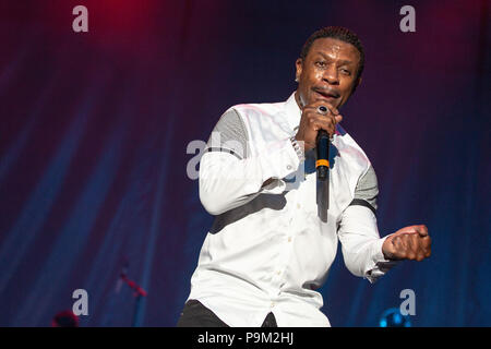 Chicago, Illinois, USA. 14 juillet, 2018. KEITH SWEAT au cours de la 4e Conférence annuelle V103 Block Party d'été à Huntington Bank Pavilion à Chicago, Illinois Crédit : Daniel DeSlover/ZUMA/Alamy Fil Live News Banque D'Images