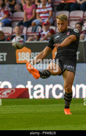 Wigan, UK.19 juillet 2018 DW Stadium, Wigan, Angleterre ; Betfred Super League, Round 22, Wigan Warriors v St Helens ; Danny Richardson de St Helens Crédit : News Images /Alamy Live News Banque D'Images