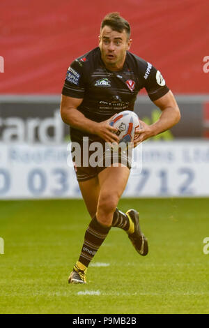 Wigan, UK.19 juillet 2018 DW Stadium, Wigan, Angleterre ; Betfred Super League, Round 22, Wigan Warriors v St Helens ; Ryan Morgan de St Helens Crédit : News Images /Alamy Live News Banque D'Images