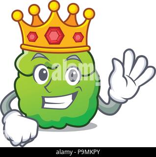 Arbuste King mascot cartoon style Illustration de Vecteur