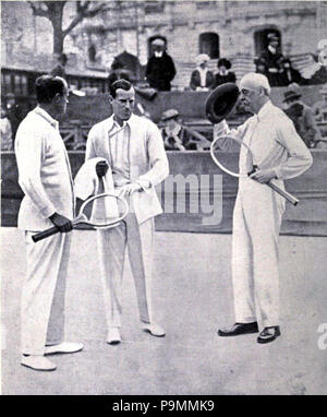 140 Anthony wilding et Arthur Balfour, Nice, 1914 Banque D'Images