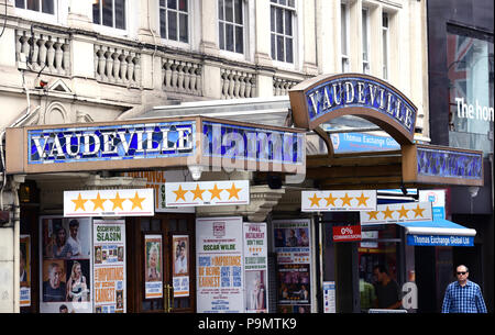 Une vue générale du théâtre du Vaudeville à Londres. ASSOCIATION DE PRESSE Photo. Photo date : mercredi 18 juillet 2018. Crédit photo doit se lire : Ian West/PA Wire Banque D'Images